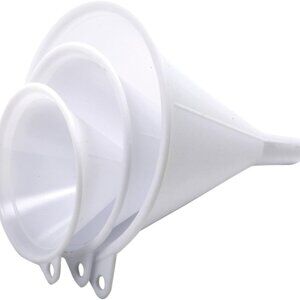 Plastic Funnel, Set of 3, Set of Three, White